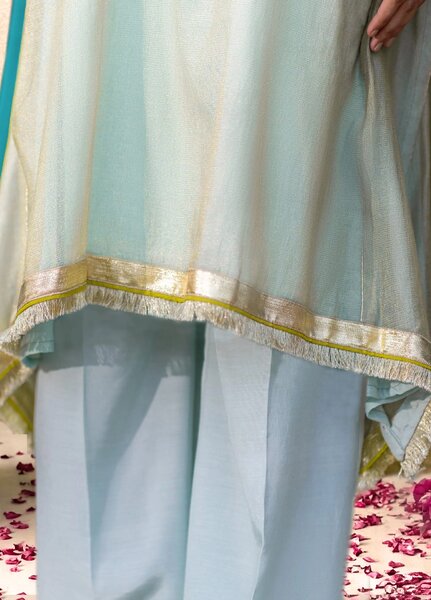 Dareecha by Daak RTW Embroidered Cotton Silk 3 Piece Suit MKS-A MISTY MKS-A - Festive Collection