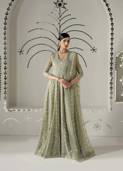 Shehnai by Lavish Premium Unstitched Embroidered Organza 3 Piece Suit LVP26USO SH-02 GULBAHAR - Wedding Collection