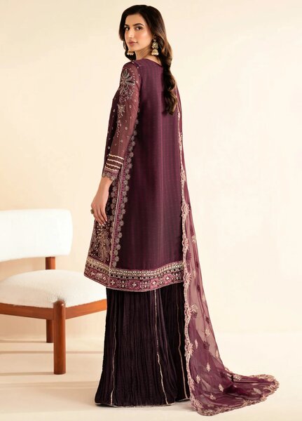 Xenia Formal Luxury Unstitched Embroidered Chiffon Suits 3 Piece XE25FL XF-984 Tiya - Formals Collection