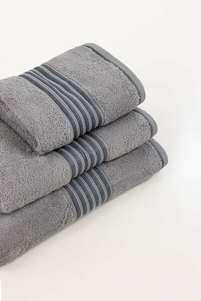 Dove Grey Combed Viscose Towel