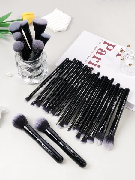 Shein - MAANGE 30pcs Professional Makeup Brush Set, Made Of Soft Fiber Material
