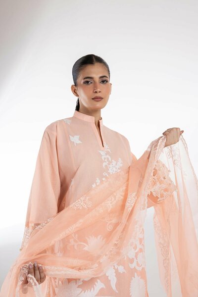 Stitched Muzlin Lawn Suit