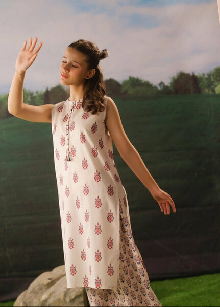Sprinkles Girls RTW Printed Cotton 2 Piece Suit Pearl Flora Summer Collection