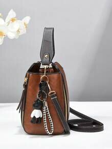 Shein - PLANEE Simple Retro Top Single Hand Small Square Bag