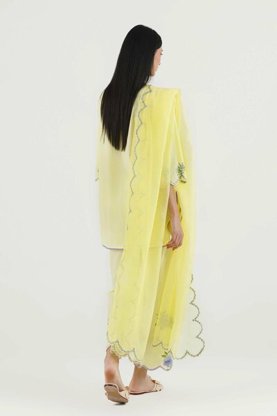 Stitched Embroidered Lawn Suit