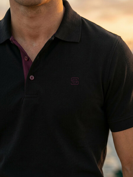 Black Designer Polo T-Shirt (POLO-1229)