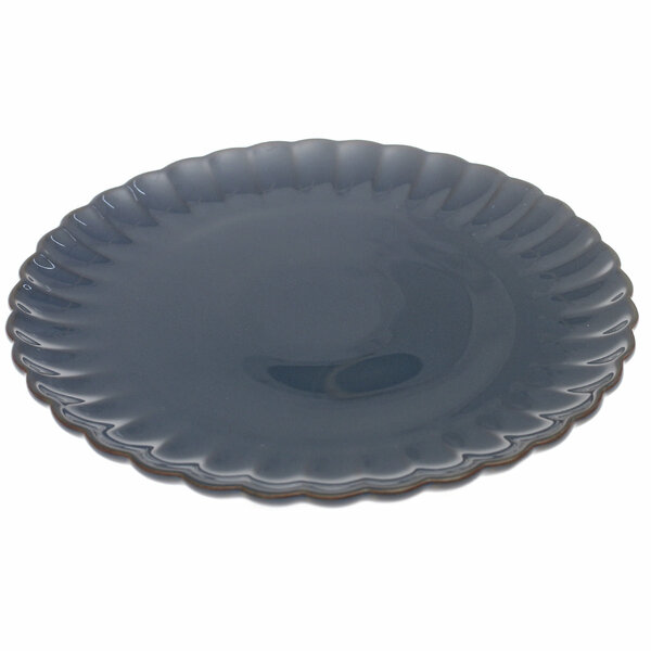 Blue Scalloped Dinner Plate 10.5 Inch – Elegant Ceramic Dining Plate