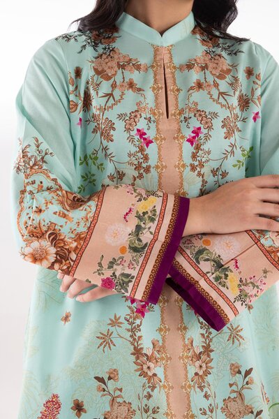 Stitched Printed Lawn Shirt + Culotte