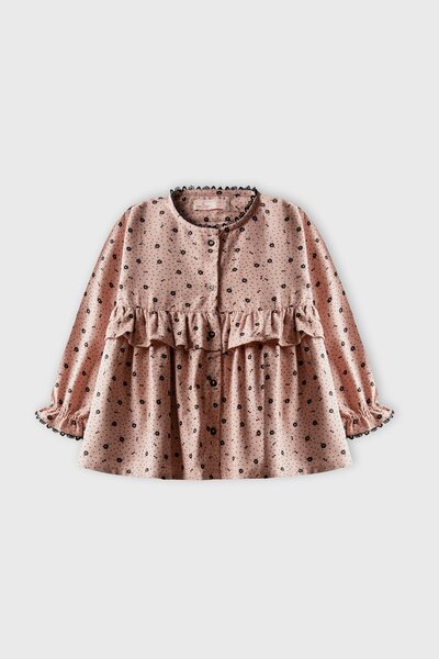 Pink Blossom Gathered Top
