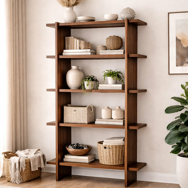 Nysa Solid Wood Wall Shelf