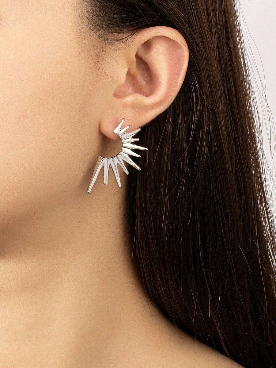 Shein - Structured Stud Earrings