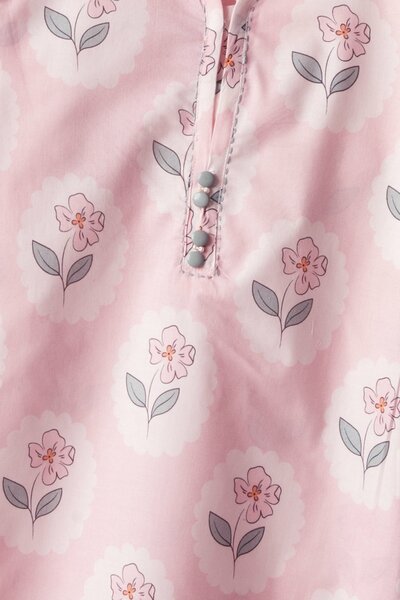 Floral Frams Printed Kurta Set - 2pc