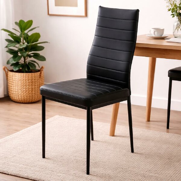 Ease Stripe Dining Chair (Black)