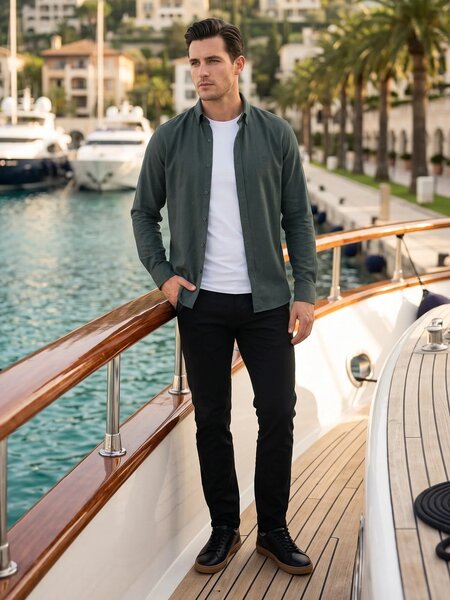 Dark Green Oxford Shirt (CSB-327)