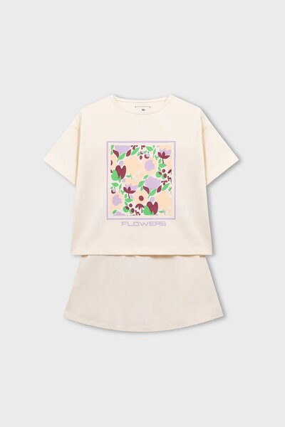 Girls Gentle Petal Jersey Co-ord Set