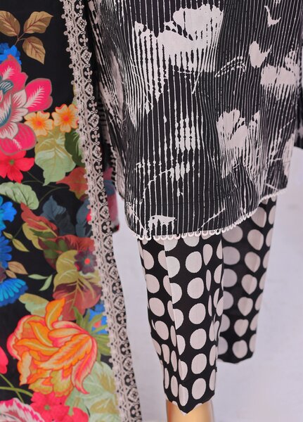 Hz Textiles Unstitched Printed Viscose Linen 3 Piece Suit HZ26ULW LW-5049 - Winter Collection