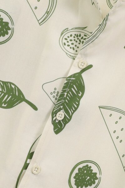 Green Orchard Printed Cotton Shirt