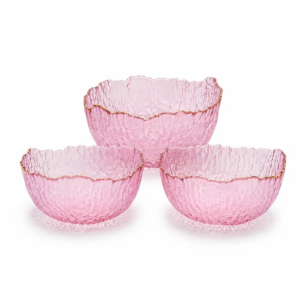 7 Pcs Fruit Bowl Set – Decorative Serving Bowls in Amber, Purple, Clear White, Pink, Blue & Black