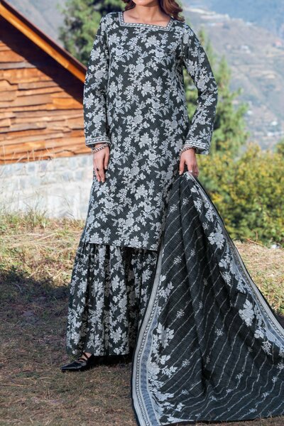 Narmin by Narkin's Unstitched Printed Khaddar 3 Piece Suit NN26UK NUWKDP-3141 - Casual Collection