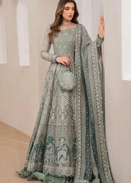 Jazmin Unstitched Chiffon Embroidered Suits 3 Piece JZ25CF JZ-WF24-04 - Festive Collection