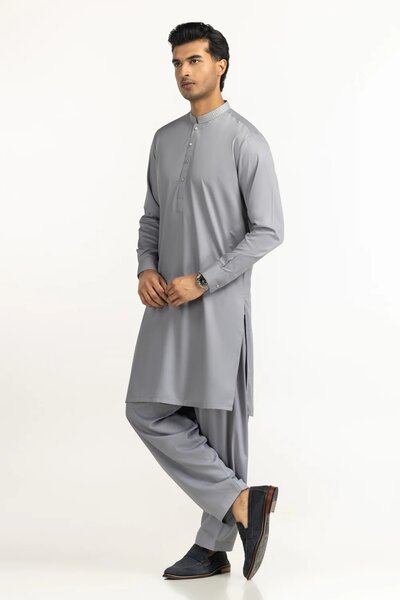 Regular Fit Embroidered Suits