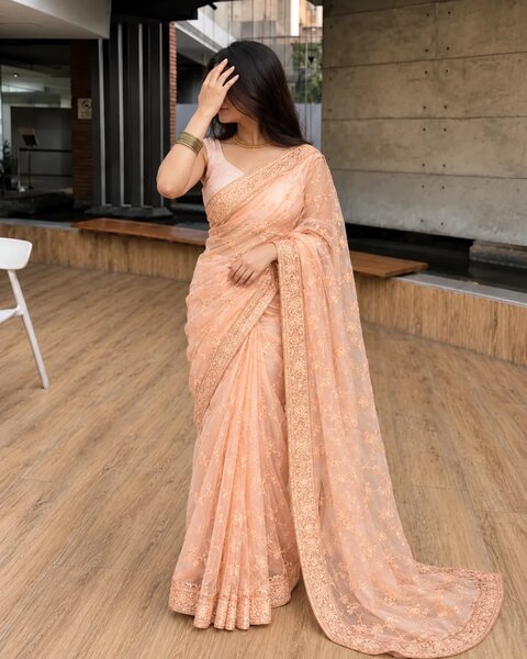 Luxe by Imran Aftab Unstitched Embroidered Organza Saree Suit IASC 31 - Festive Collection