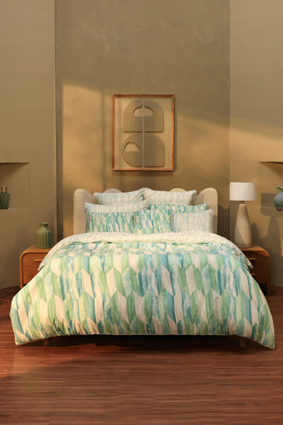 Aqua Prism Quilt Cover Set