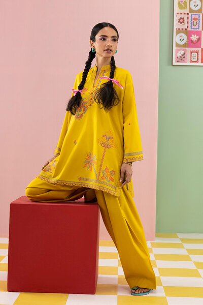 Stitched Embroidered Lawn Shirt+ Shalwar