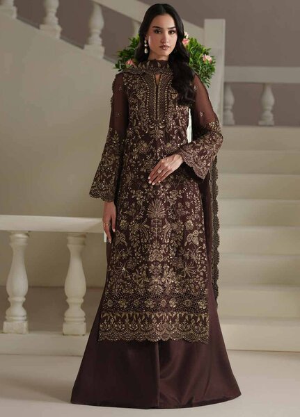 Modern Heirloom by Emaan Adeel Unstitched Embroidered Chiffon 3 Piece Suit EA26UMH Adelia - Festive Collection