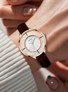 Shein - 1pc Women's Watch, Elegant Women's Quartz Watch,