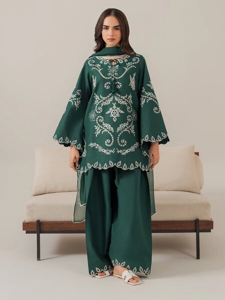 Nostalgia - 3 Pcs Embroidered Set