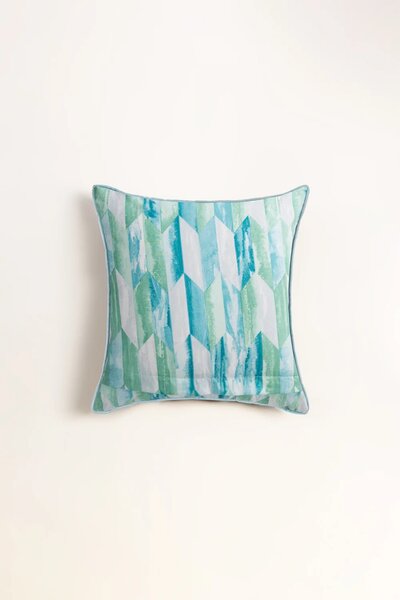Aqua Prism Square Cushion Cover