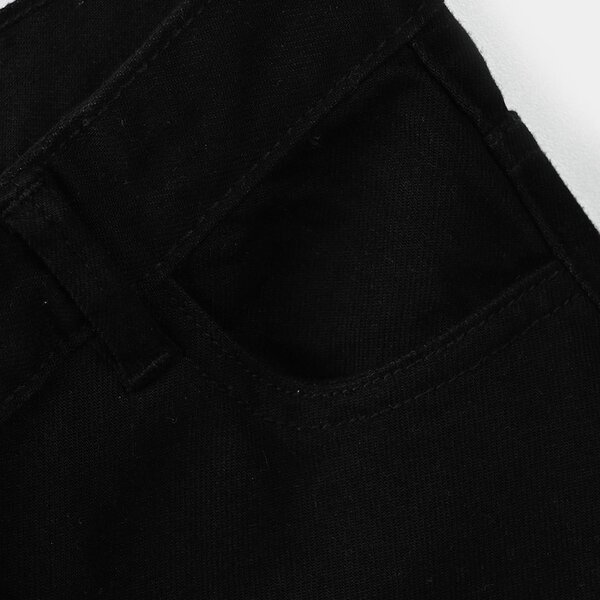Girls Denim Rigid Pant - Black