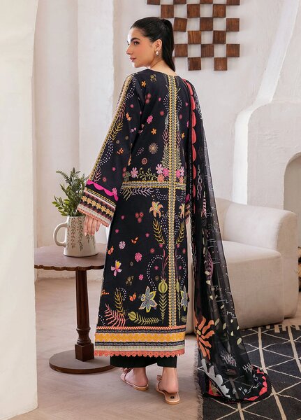 Florent Digital Printed Lawn Suits Unstitched 3 Piece FL25LP FL-8 B - Summer Collection
