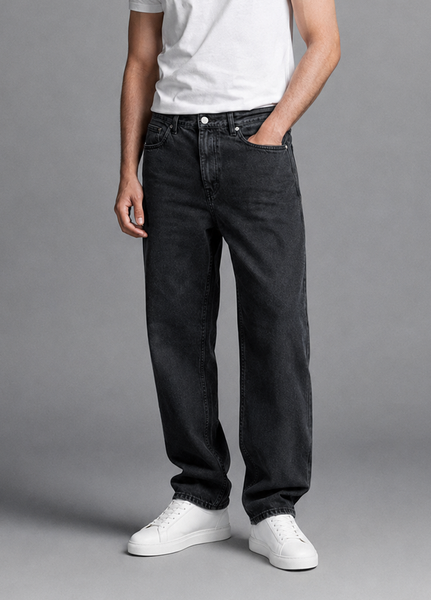 J.F Denim Mens RTW Solids Denim Pants Jeans C.Black - Casual Collection