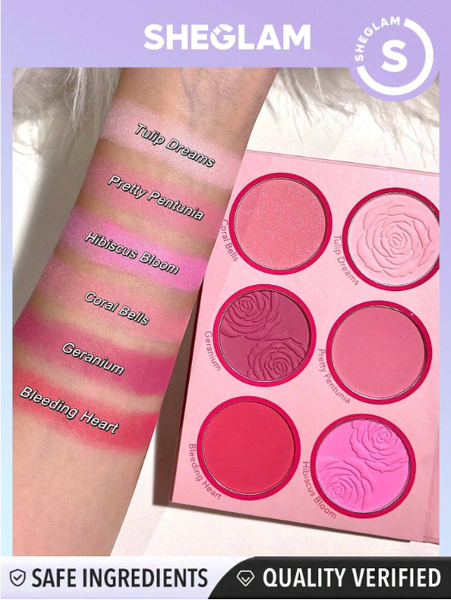 Shein Sheglam - Floral Flush Blush Palette- Blushing Bouquet