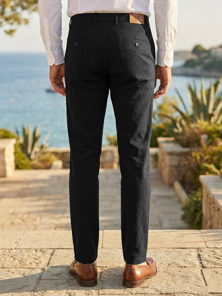 Black Straight Fit Chino Pant-70