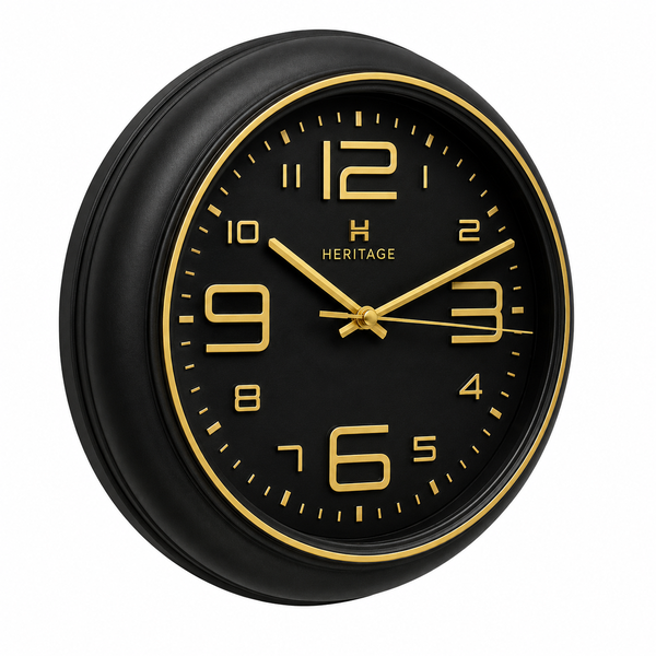 Heritage Titan Wall Clock – 10.75 Inch Plastic Frame