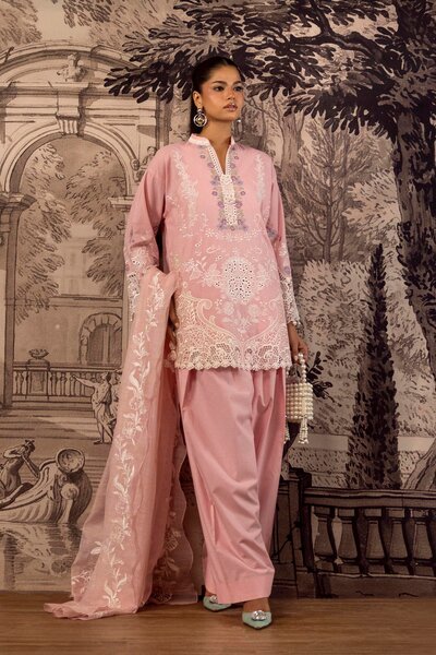 Stitched Embroidered Lawn Shirt+ Shalwar