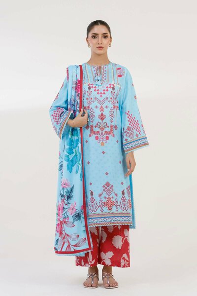 Unstitched 3 Piece Lawn Suit