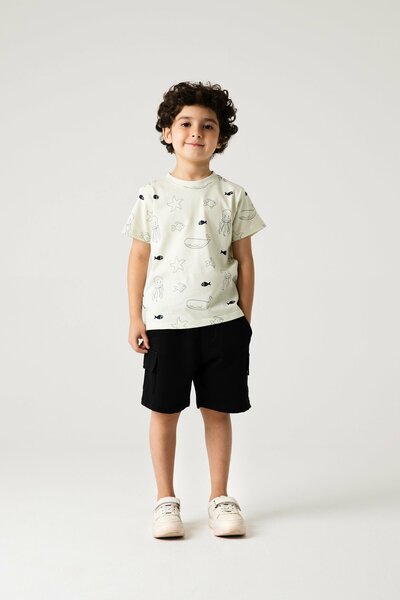 Boys Ocean Creature Printed T-shirt