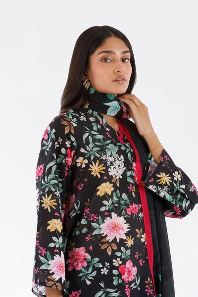 Stitched Printed Lawn Shirt + Dupatta