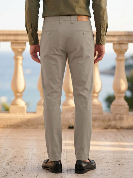 Khaki Smart Fit Chino Pant-73