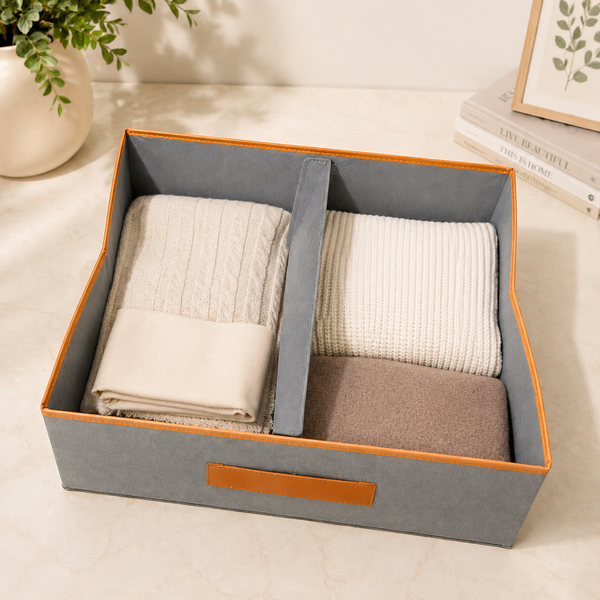 Partition Cloth Storage Bag  Foldable Clothes Organizer with Compartments