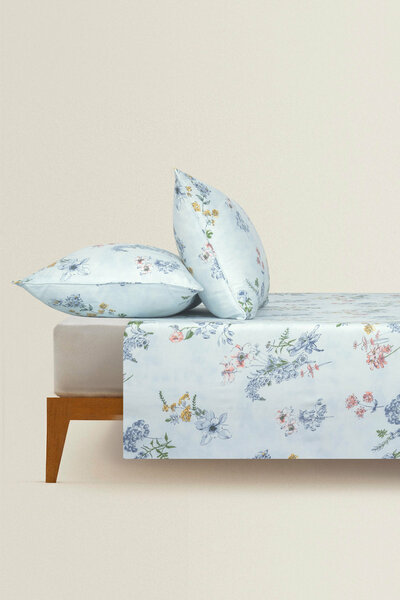 Azure bud T-300 Bed Sheet Set