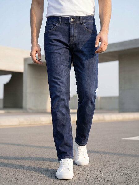 Dark Blue Straight Fit Jeans 61