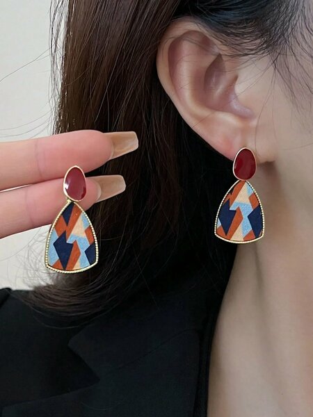 Shein - 5pcs Set Minimalist Vintage Faux Pearl Flower Hollow Heart Mix Color Luxury Niche Elegant Stud Earrings