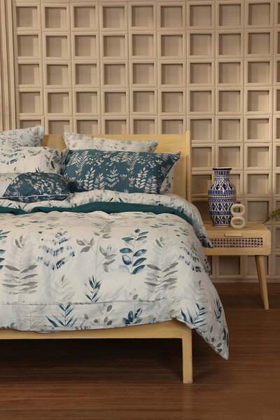 Leaf Imprint T-200 Quilt Cover Set