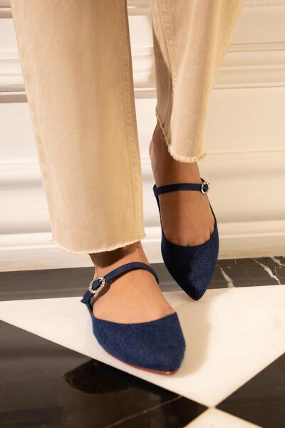 Blue Mary Jane Flat