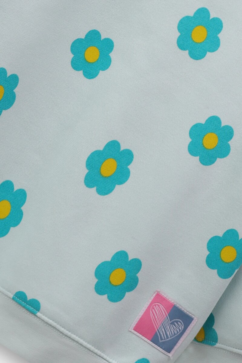 Girls Daisy Puff Fleece Sweatshirt